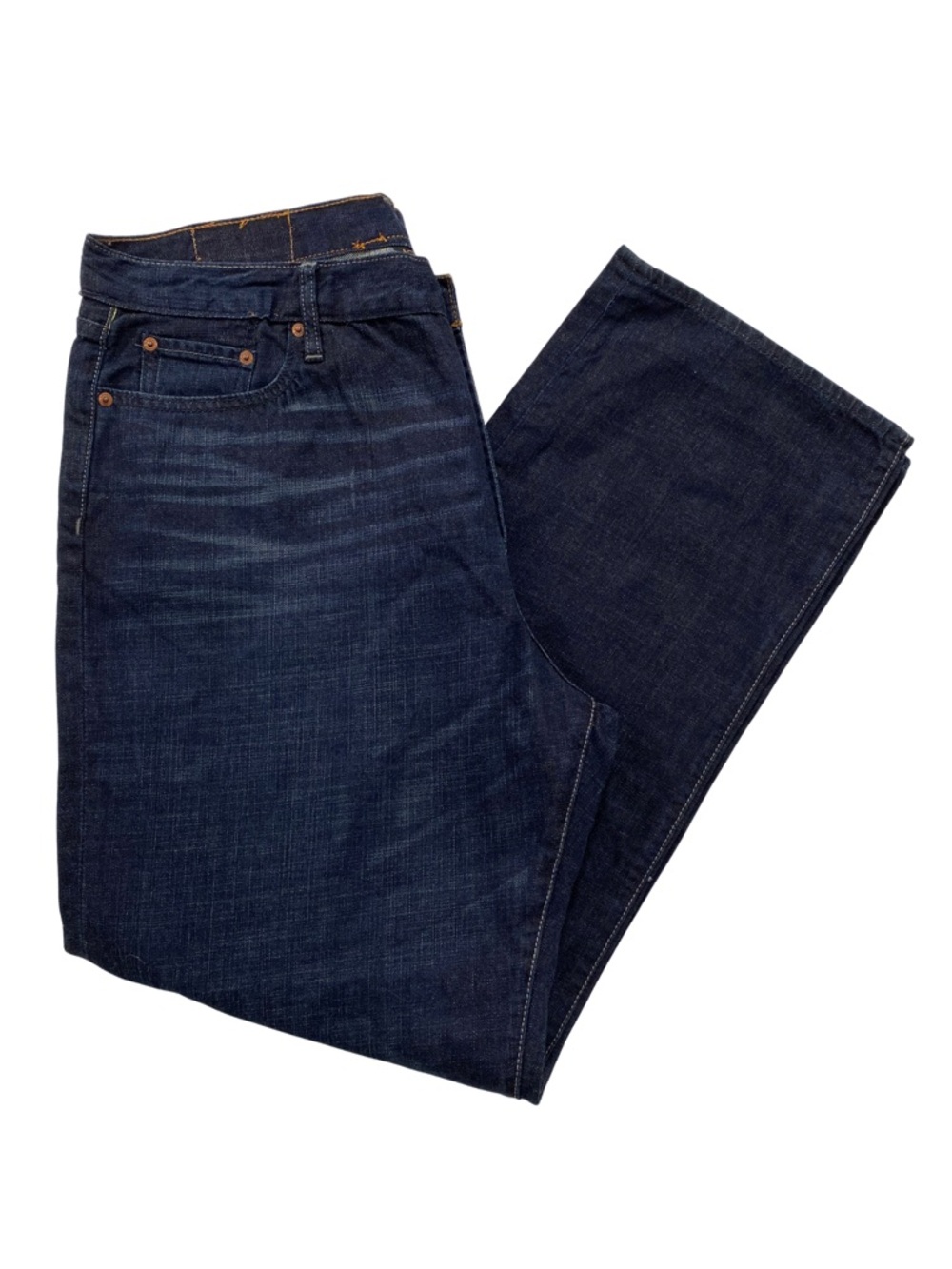 NWT Lucky Brand 181 Relaxed Straight Jeans Men’s 40R Dark Wash 100% Cotton